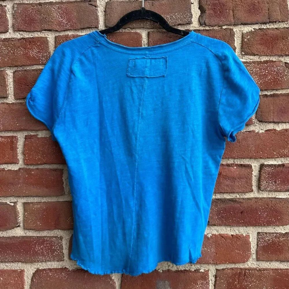 Free People We The Free Be My Baby Tee in turquoise blue size XS NEW - Picture 7 of 8